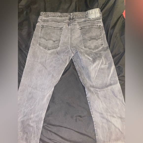 American Eagle black jeans 33x34 slim straight - Picture 4 of 7